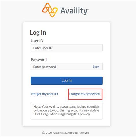 availity portal issues